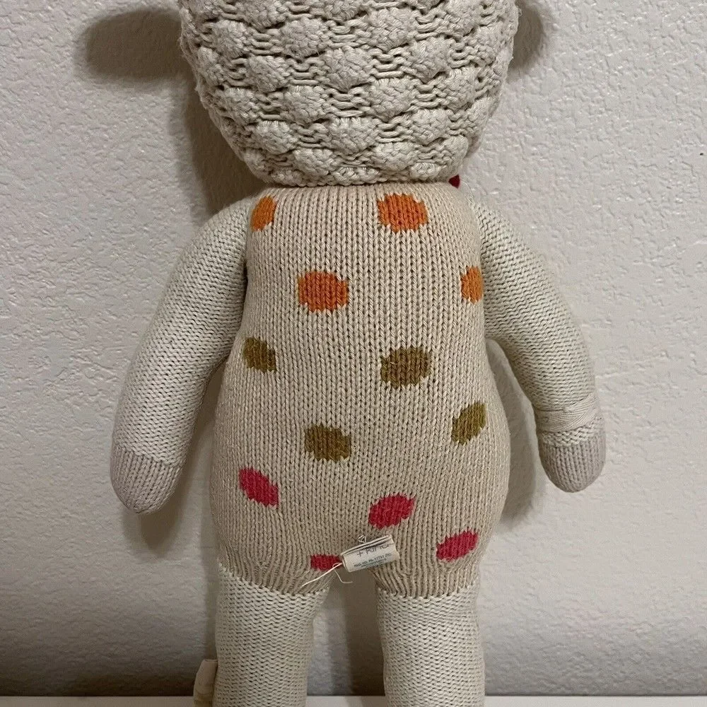Cuddle + Kind Lucy the Lamb Plush Knit Handmade Doll Stuffed Animal 20